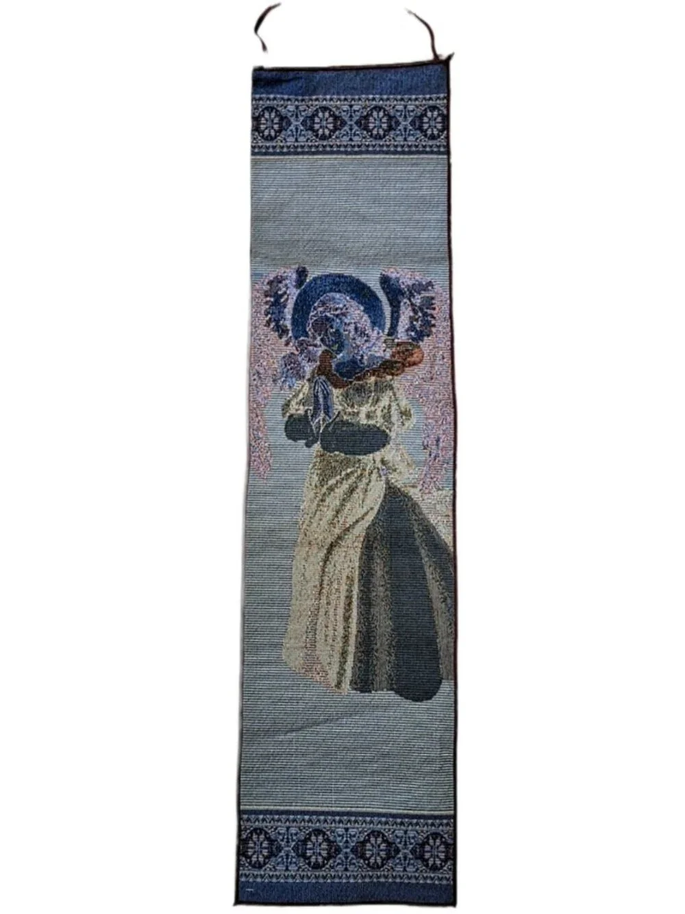 Reversable Jacquard Woven Praying Angel Wall Tapestry 35”